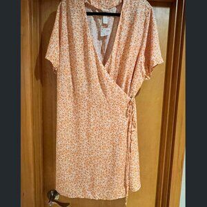 🌸 H&M Floral Wrap Dress – Plus Size XXL | Brunch Wedding Guest